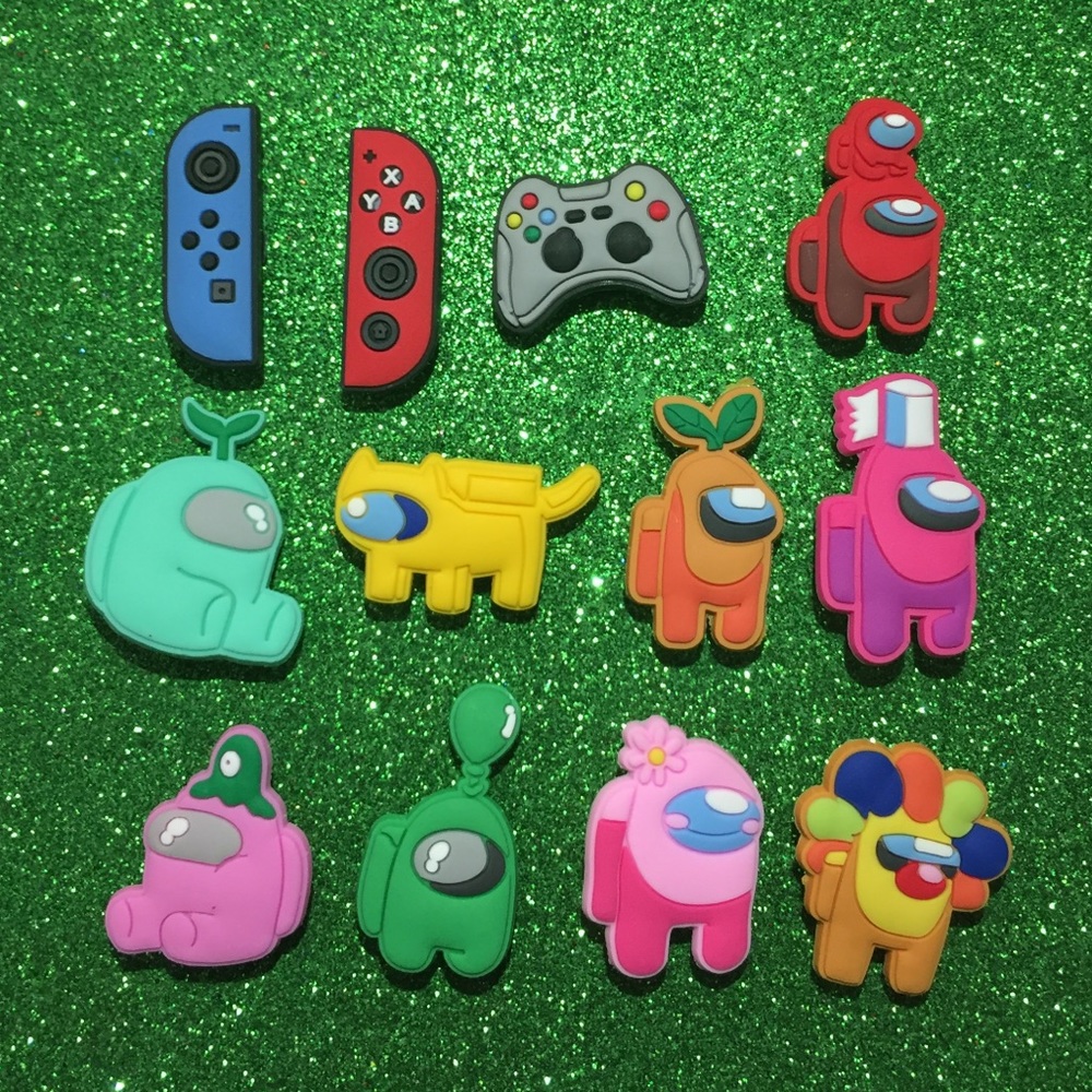 ♡♡3/$15 - set of 12pcs among us game controllers shoe charms